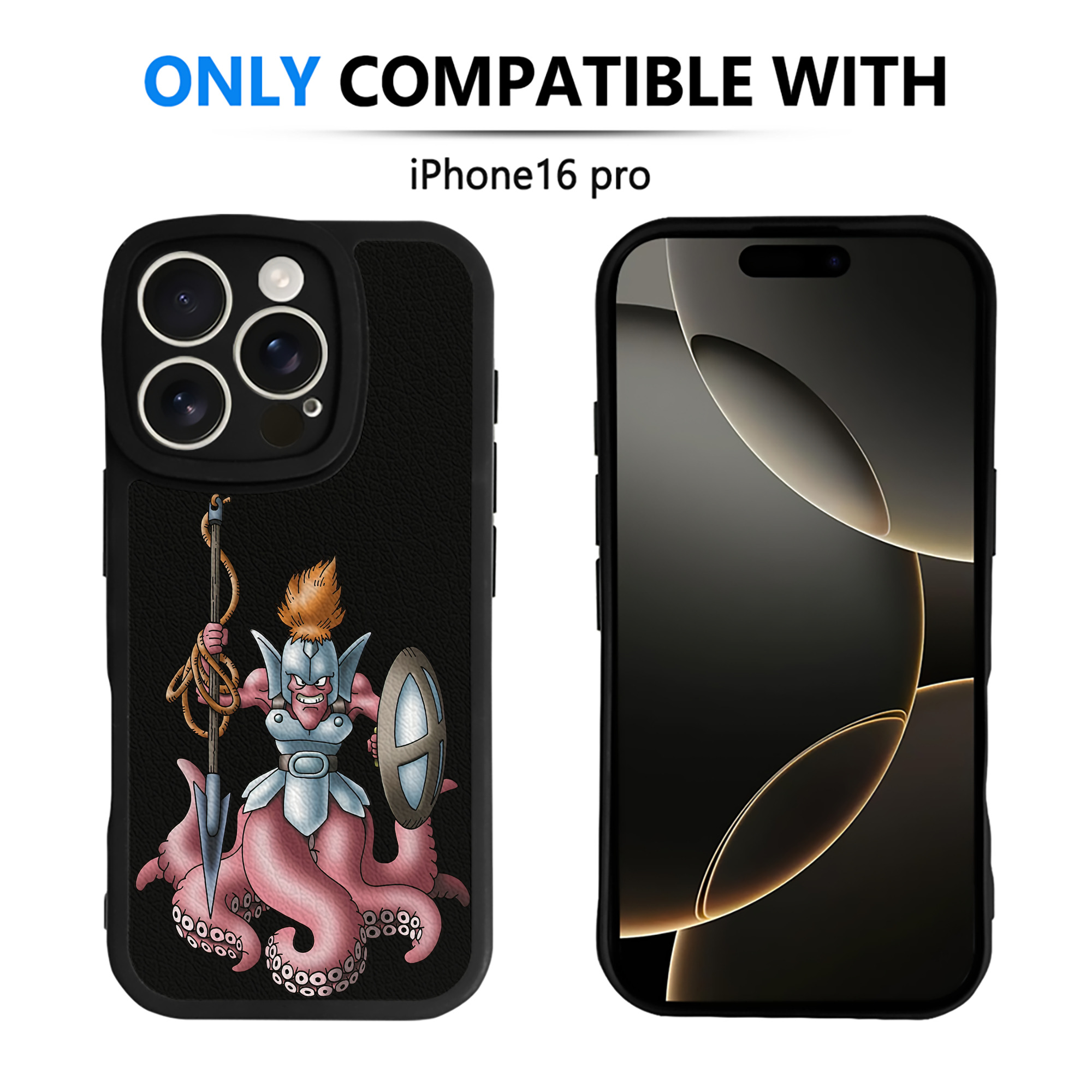 （画像用） ドラゴンクエスト Doragon Kuesuto Dragon Quest 【iPhone 16シリーズ対応】シリコンスマホケース（レザー調） 材質：シリコン